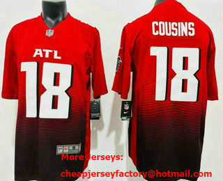 Men's Atlanta Falcons #18 Kirk Cousins Limited Red Vapor Jersey