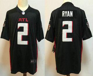 Men's Atlanta Falcons #2 Matt Ryan Black 2020 NEW Vapor Untouchable Stitched NFL Nike Limited Jersey