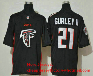 Men's Atlanta Falcons #21 Todd Gurley II Black 2020 Big Logo Vapor Untouchable Stitched NFL Nike Fashion Limited Jersey