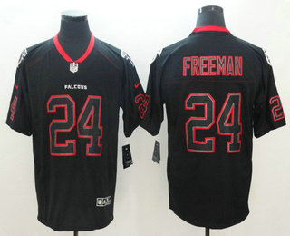 Men's Atlanta Falcons #24 Devonta Freeman 2018 Black Lights Out Color Rush Stitched NFL Nike Limited Jersey