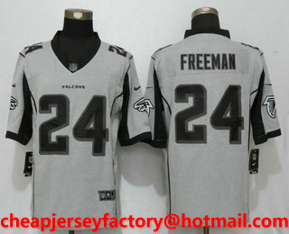 Men's Atlanta Falcons #24 Devonta Freeman Gray Gridiron II Stitched NFL Nike Limited Jersey