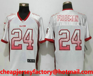 Men's Atlanta Falcons #24 Devonta Freeman Nike Drift Fashion White Elite Jersey