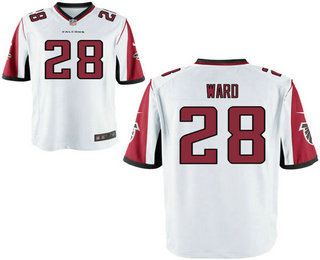 Men's Atlanta Falcons #28 Terron Ward White Road Stitched NFL Nike Elite Jersey