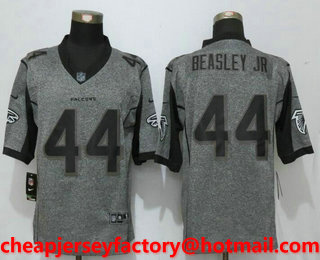 Men's Atlanta Falcons #44 Vic Beasley Gray Gridiron Stitched NFL Nike Limited Jersey