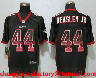 Men's Atlanta Falcons #44 Vic Beasley Jr Nike Drift Fashion Black Elite Jersey