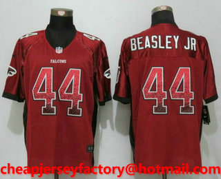 Men's Atlanta Falcons #44 Vic Beasley Jr Nike Drift Fashion Red Elite Jersey