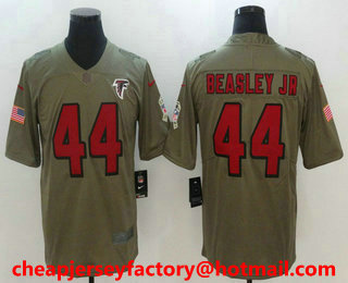 Men's Atlanta Falcons #44 Vic Beasley Jr Olive 2017 Salute To Service Stitched NFL Nike Limited Jersey