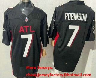 Men's Atlanta Falcons #7 Bijan Robinson Limited Black FUSE Vapor Jersey