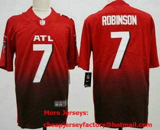 Men's Atlanta Falcons #7 Bijan Robinson Limited Red Vapor Jersey