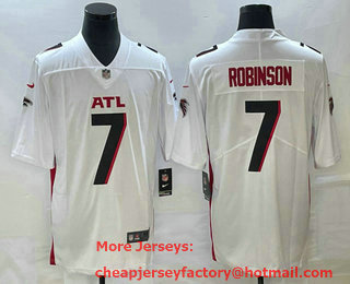 Men's Atlanta Falcons #7 Bijan Robinson White 2023 Vapor Untouchable Limited Stitched Jersey