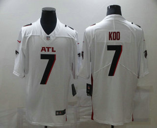 Men's Atlanta Falcons #7 Younghoe Koo White 2020 NEW Vapor Untouchable Stitched NFL Nike Limited Jersey