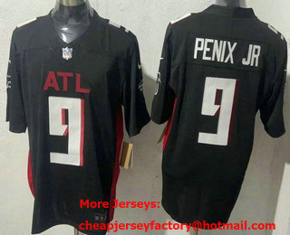 Men's Atlanta Falcons #9 Michael Penix Jr Limited Black FUSE Vapor Jersey