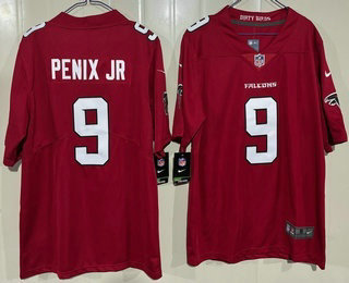 Men's Atlanta Falcons #9 Michael Penix Jr Limited Red Vapor Jersey
