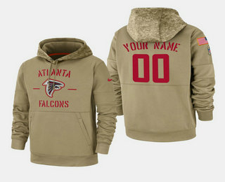Men's Atlanta Falcons Custom 2019 Salute to Service Sideline Therma Pullover Hoodie