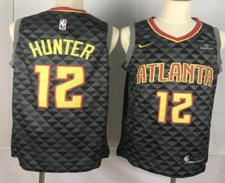 Men's Atlanta Hawks #11 De'Andre Hunter Black 2019 Nike Swingman Stitched NBA Jersey With The Sponsor Logo