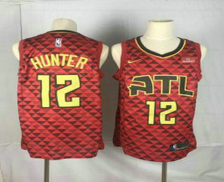 Men's Atlanta Hawks #11 De'Andre Hunter Red 2019 Nike Swingman Stitched NBA Jersey With The Sponsor Logo