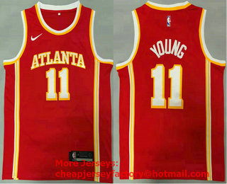 Men's Atlanta Hawks #11 Trae Young Red 2020 NEW Swingman Stitched Nike NBA Jersey