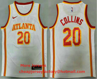Men's Atlanta Hawks #20 John Collins White Nike Swingman Stitched NBA Jersey