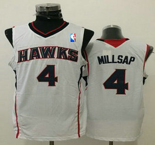 Men's Atlanta Hawks #4 Paul Millsap White Swingman Jersey