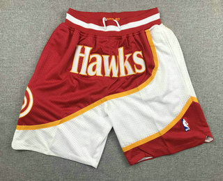 Men's Atlanta Hawks 1986-87 Red Just Don Shorts Swingman Shorts