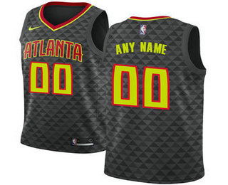 Men's Atlanta Hawks Nike Black Swingman Custom Jersey - Icon Edition
