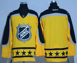 Men's Atlantic Division Reebok Yellow 2017 NHL All-Star Blank Stitched Hockey Jersey