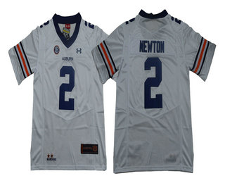 Men's Auburn Tigers #2 Cam Newton White Stitched Under Armour NCAA Jersey