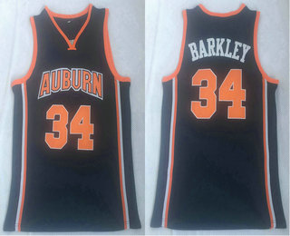 Men's Auburn Tigers #34 Charles Barkley Navy Basketball College Jersey