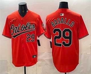 Men's Baltimore Orioles #29 Samuel Basallo Orange Limited Jersey