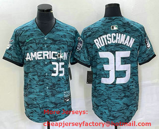 Men's Baltimore Orioles #35 Adley Rutschman Teal 2023 All Star Cool Base Stitched Baseball Jersey