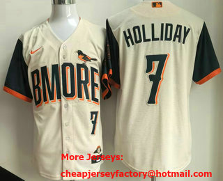 Men's Baltimore Orioles #7 Jackson Holliday Cream 2026 City Connect Stadium Jersey