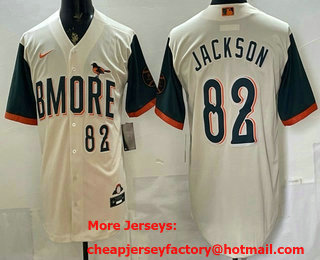 Men's Baltimore Orioles #82 Jeremiah Jackson Cream 2026 City Connect Stadium Jersey