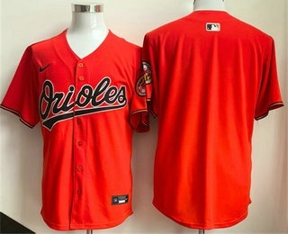 Men's Baltimore Orioles Blank Orange Limited Stitched Jersey