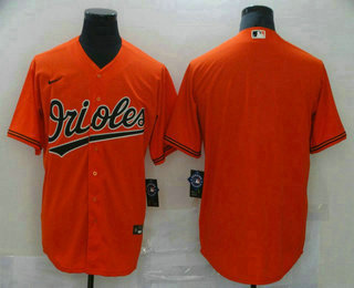 Men's Baltimore Orioles Blank Orange Stitched MLB Cool Base Nike Jersey