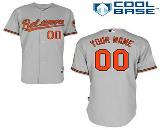 Men's Baltimore Orioles Gray Customized Jersey