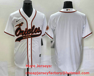 Men's Baltimore Orioles White Cool Base Stitched Baseball Jersey