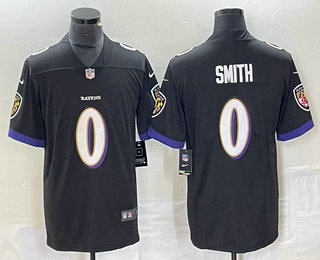 Men's Baltimore Ravens #0 Roquan Smith Black 2022 Vapor Untouchable Stitched Limited Jersey