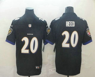 Men's Baltimore Ravens #20 Ed Reed Black 2017 Vapor Untouchable Stitched NFL Nike Limited Jersey