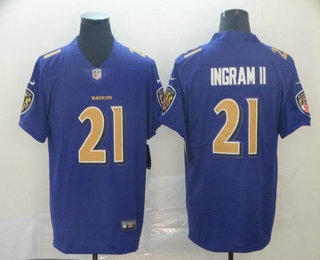 Men's Baltimore Ravens #21 Mark Ingram II Purple 2016 Color Rush Stitched NFL Nike Limited Jersey