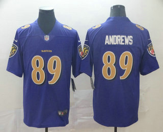 Men's Baltimore Ravens #89 Mark Andrews Purple 2016 Color Rush Stitched NFL Nike Limited Jersey