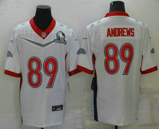 Men's Baltimore Ravens #89 Mark Andrews White 2022 Pro Bowl Vapor Untouchable Stitched Limited Jersey