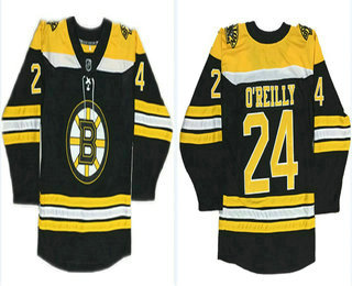 Men's Boston Bruins #24 Terry O'Reilly Black 2017-2018 Hockey Stitched NHL Jersey