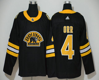 Men's Boston Bruins #4 Bobby Orr Black New 3RD Adidas Stitched NHL Jersey