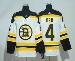Men's Boston Bruins #4 Bobby Orr White 2017-2018 Hockey Stitched NHL Jersey