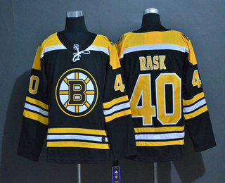 Men's Boston Bruins #40 Tuukka Rask Black Adidas Stitched NHL Jersey