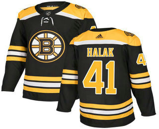 Men's Boston Bruins #41 Jaroslav Halak Black 2017-2018 Hockey Stitched NHL Jersey