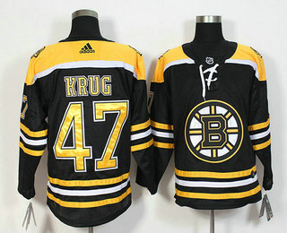 Men's Boston Bruins #47 Torey Krug Black 2017-2018 Hockey Stitched NHL Jersey
