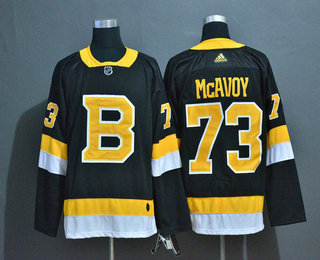 Men's Boston Bruins #73 Charlie McAvoy Black 2019-20 Alternate Authentic Adidas Stitched NHL Jersey