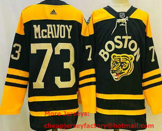 Men's Boston Bruins #73 Charlie McAvoy Black 2023 Winter Classic Authentic Jersey