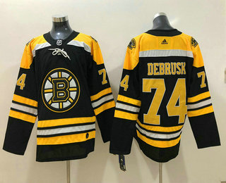 Men's Boston Bruins #74 Jake DeBrusk Black 2017-2018 Hockey Stitched NHL Jersey